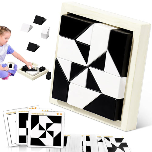 🧩 Hidden Blocks Board Game: STEM-Approved Wooden Puzzle for Creative Minds