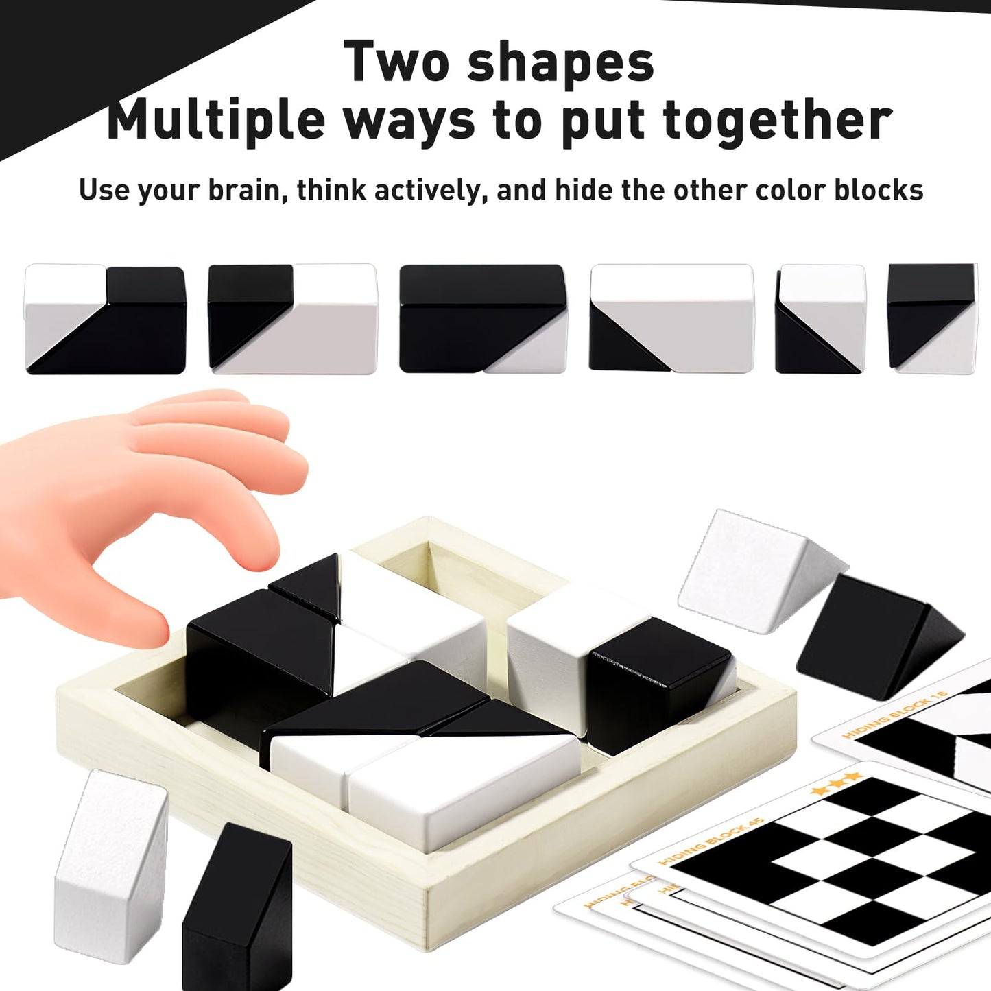 🧩 Hidden Blocks Board Game: STEM-Approved Wooden Puzzle for Creative Minds