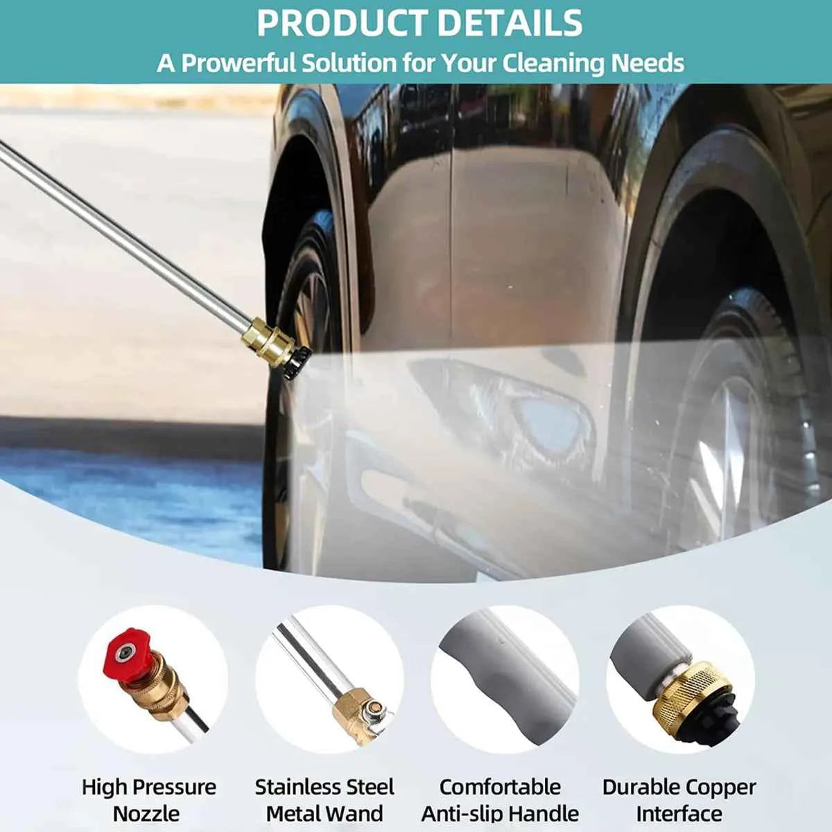 💧 Hydro Jet Power Washer | Garden Hose High Pressure Nozzle