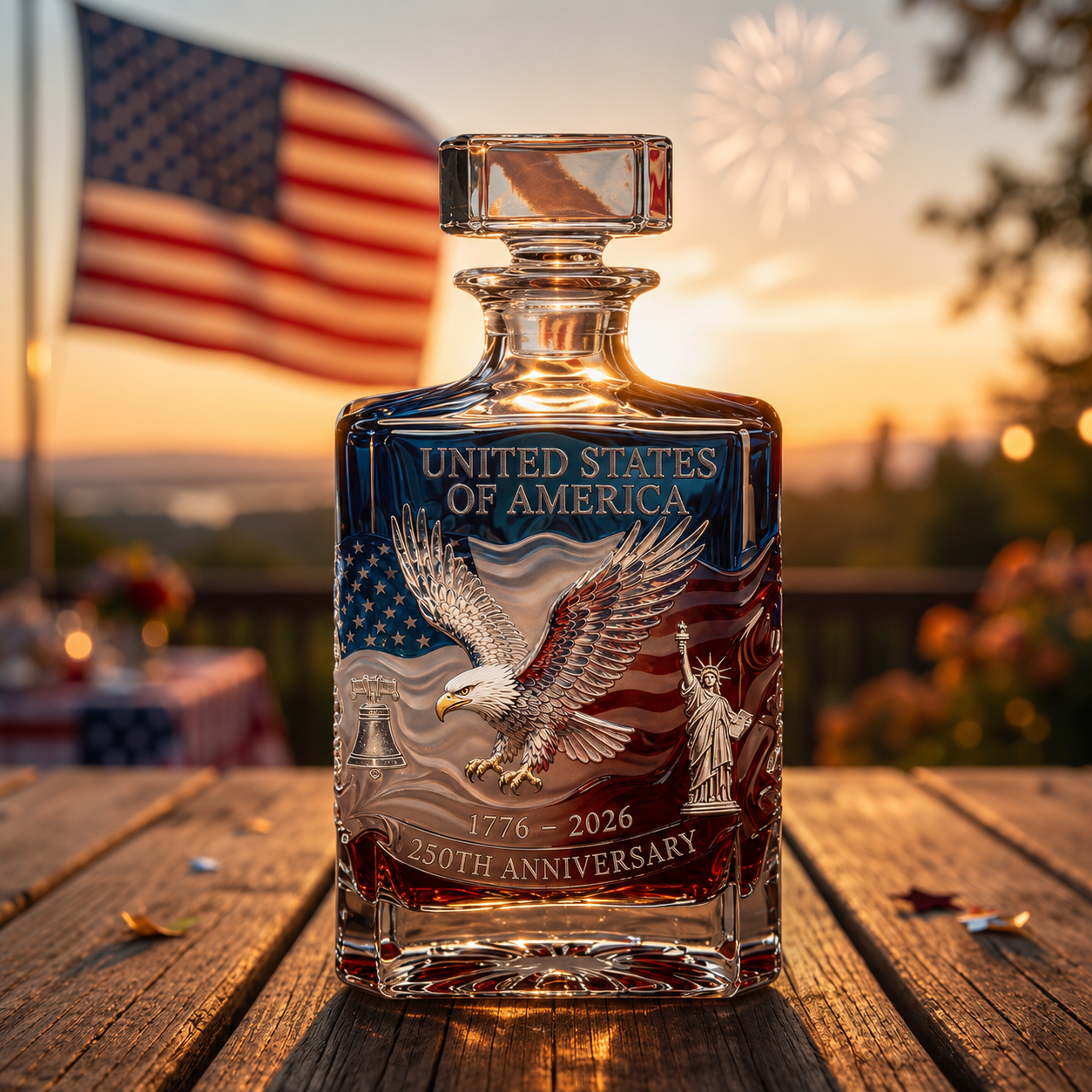 🔥Last Day 49% OFF⏰Proud Anniversary Decanter & Round Glass🦅