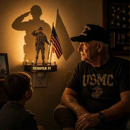 🎖️To Someone Unforgettable- U.S. Marine Corps Semper Fi Shadow Night Light
