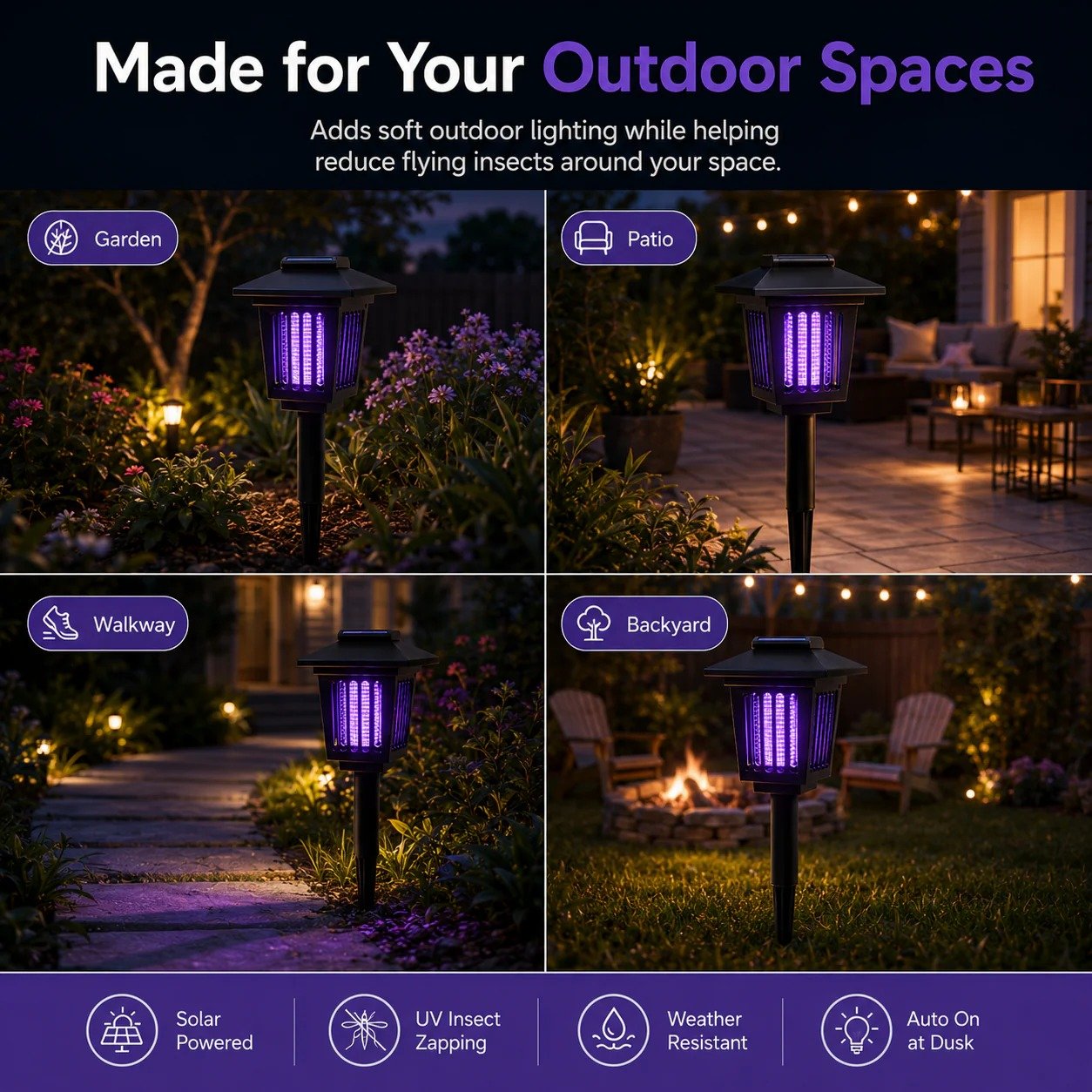 🔥Last Day 50% OFF ✨Solar Mosquito Zapper Light