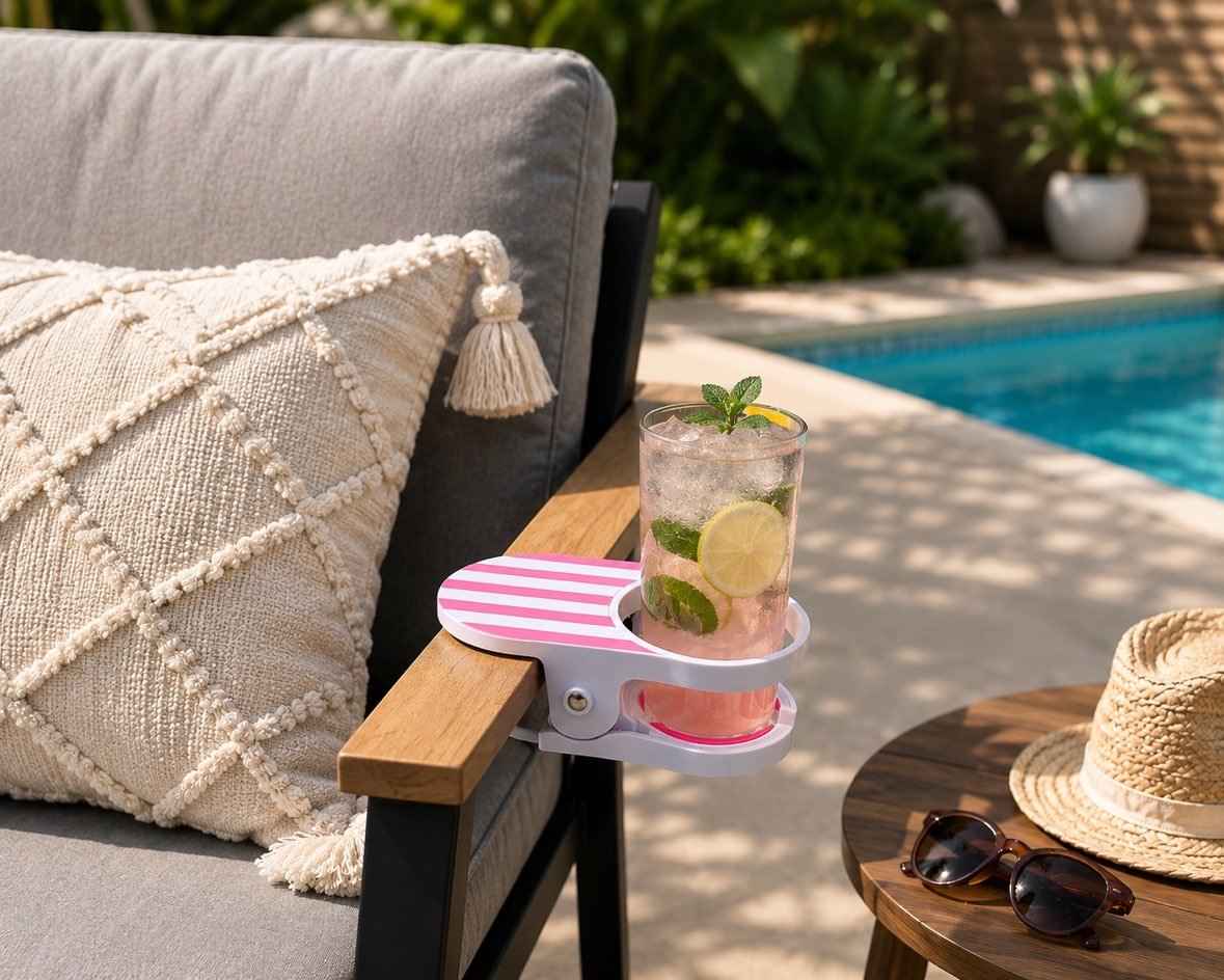🏆️Flash Sale 50% OFF🏖️Chair Clip-On Drink Holder – Secure Your Beverage Anywhere!🍾