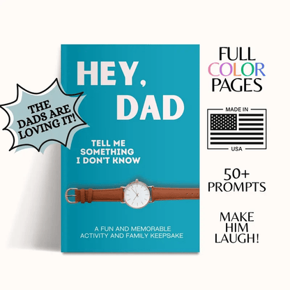 📖❤️Hey, Dad! Tell Me Something I Don't Know Journal—A Keepsake He’ll Cherish Forever