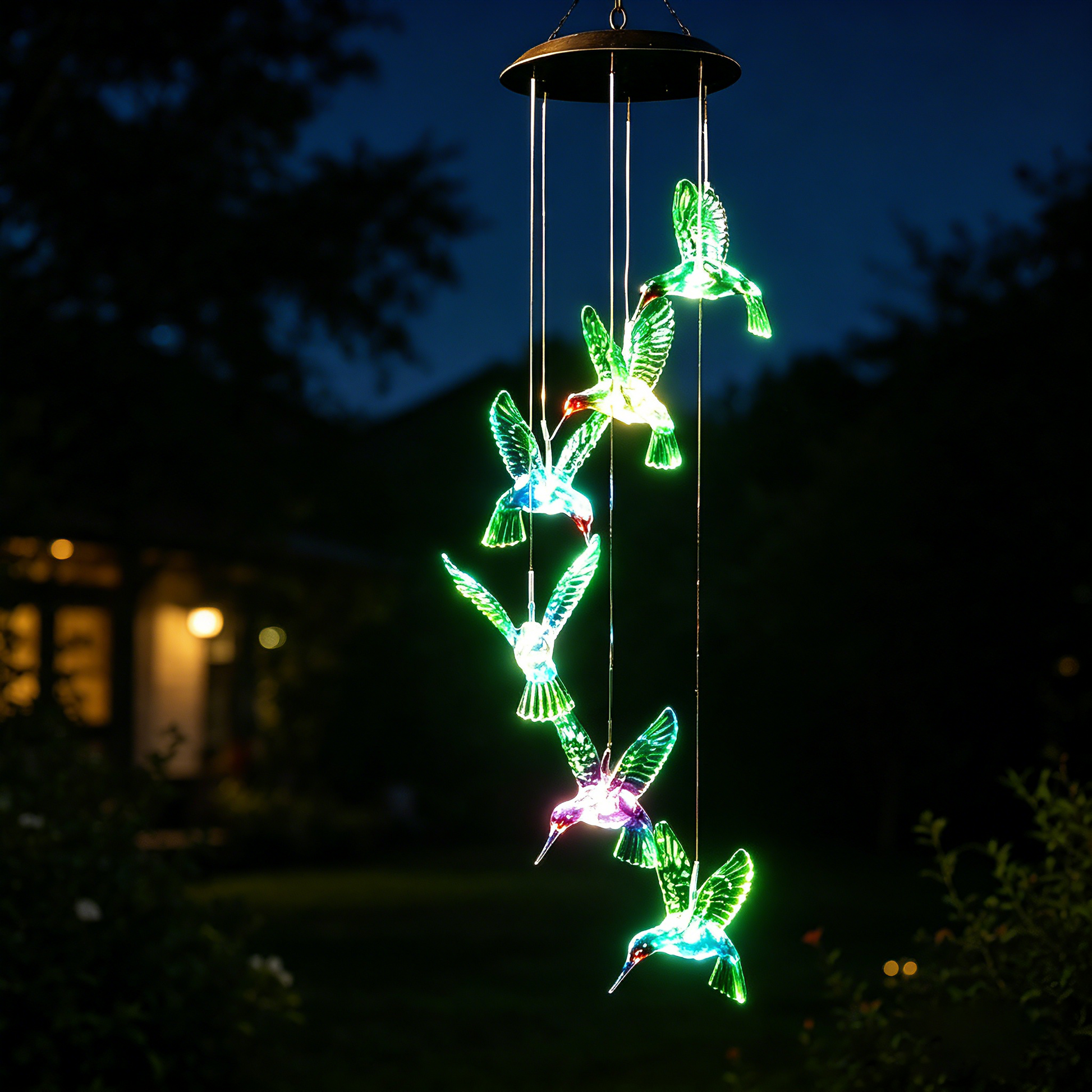 🦋Enhance Your Garden✨Creative Bird Design Solar Wind Chimes