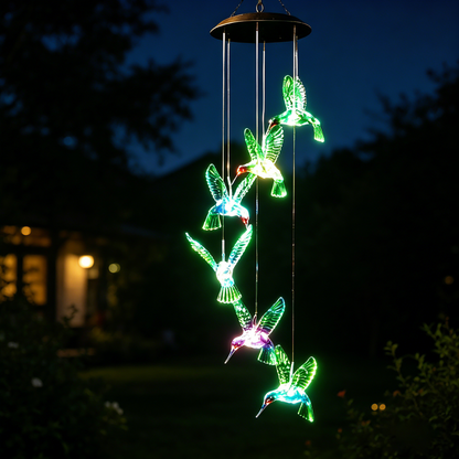 🦋Enhance Your Garden✨Creative Bird Design Solar Wind Chimes
