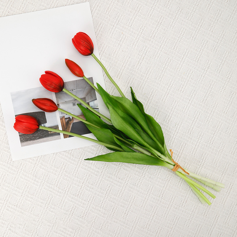 Last Day Promotion! 🔥Outdoor/Indoor UV Resistant & Waterproof Faux Tulip Bouquet 10Pcs Artificial Flower Decor ✅