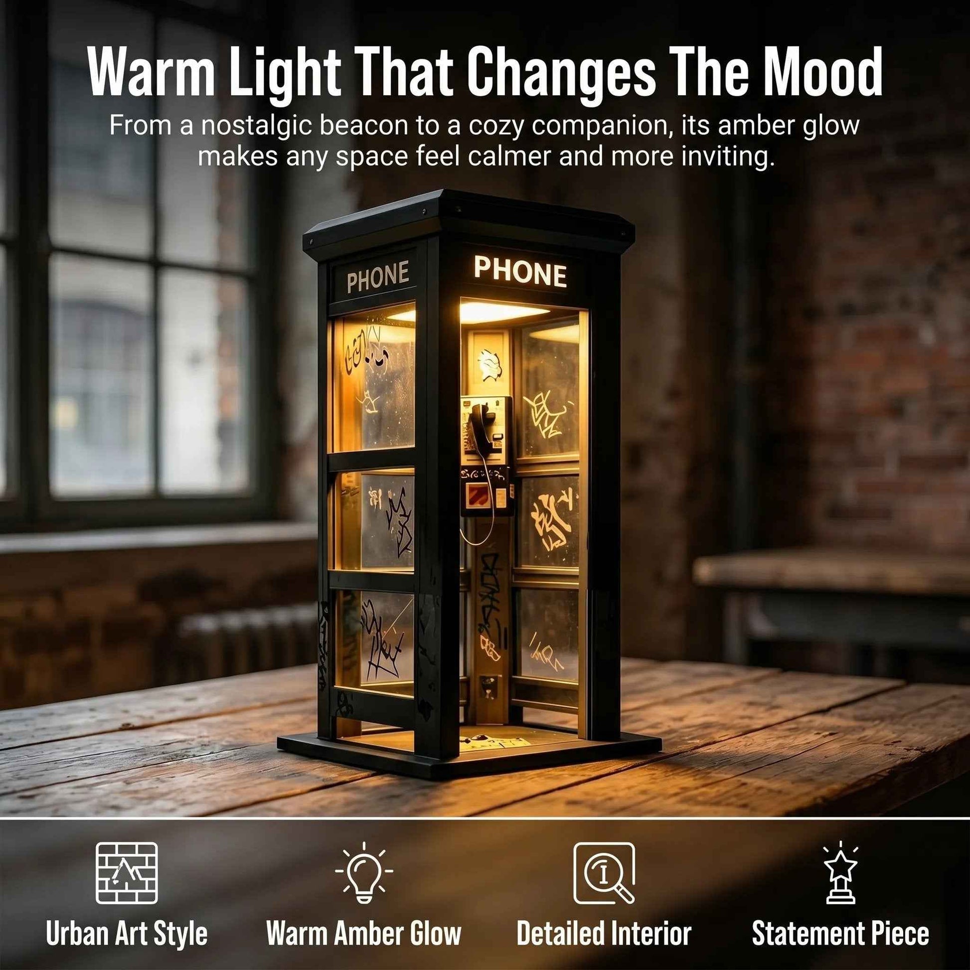 🔥Hot Sale 50% OFF✨Vintage Phone Booth Ambient Lamp🎇