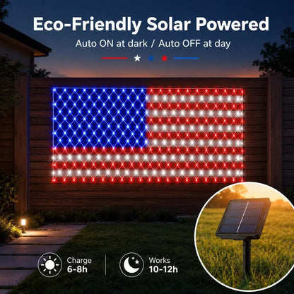 🔥39% Off Sale on July 4-----Solar American Flag Lights Outdoor