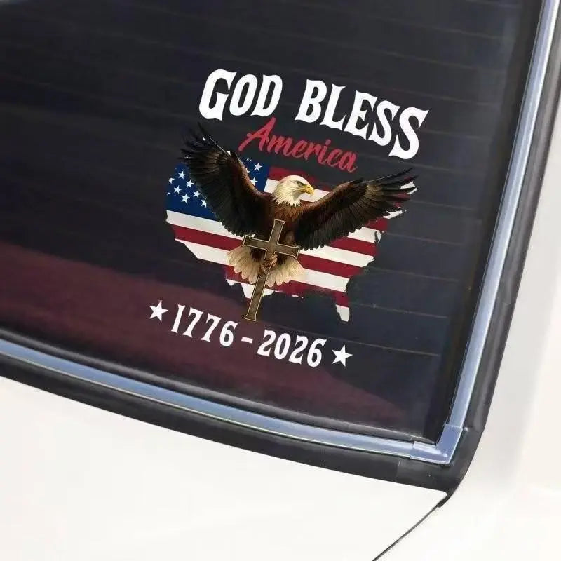 USA 250th Anniversary Patriotic Eagle Car Decal