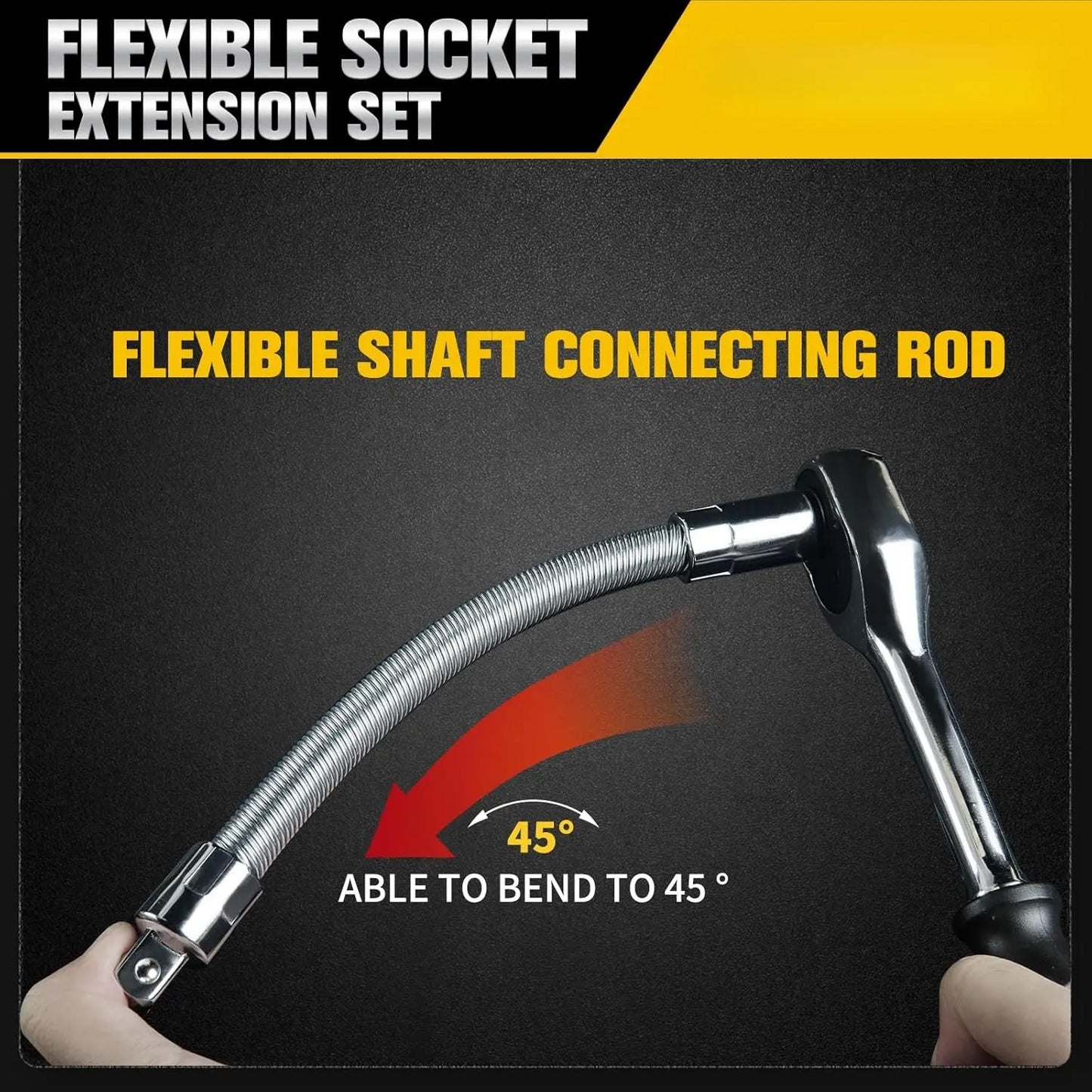 ⚙️ 1/2 Inch Socket Wrench Kit | Flexible Connecting Rod Tools