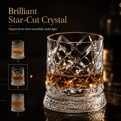 😎Best Gift For Gentlemen-360° Spinning Crystal Whiskey Glass🥃