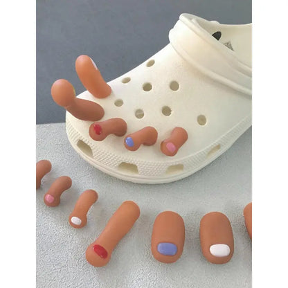🎁Buy 1 Get 1 Free🎁| 🫧Novelty Cartoon Toes Design Crocs Shoe Decoration👣