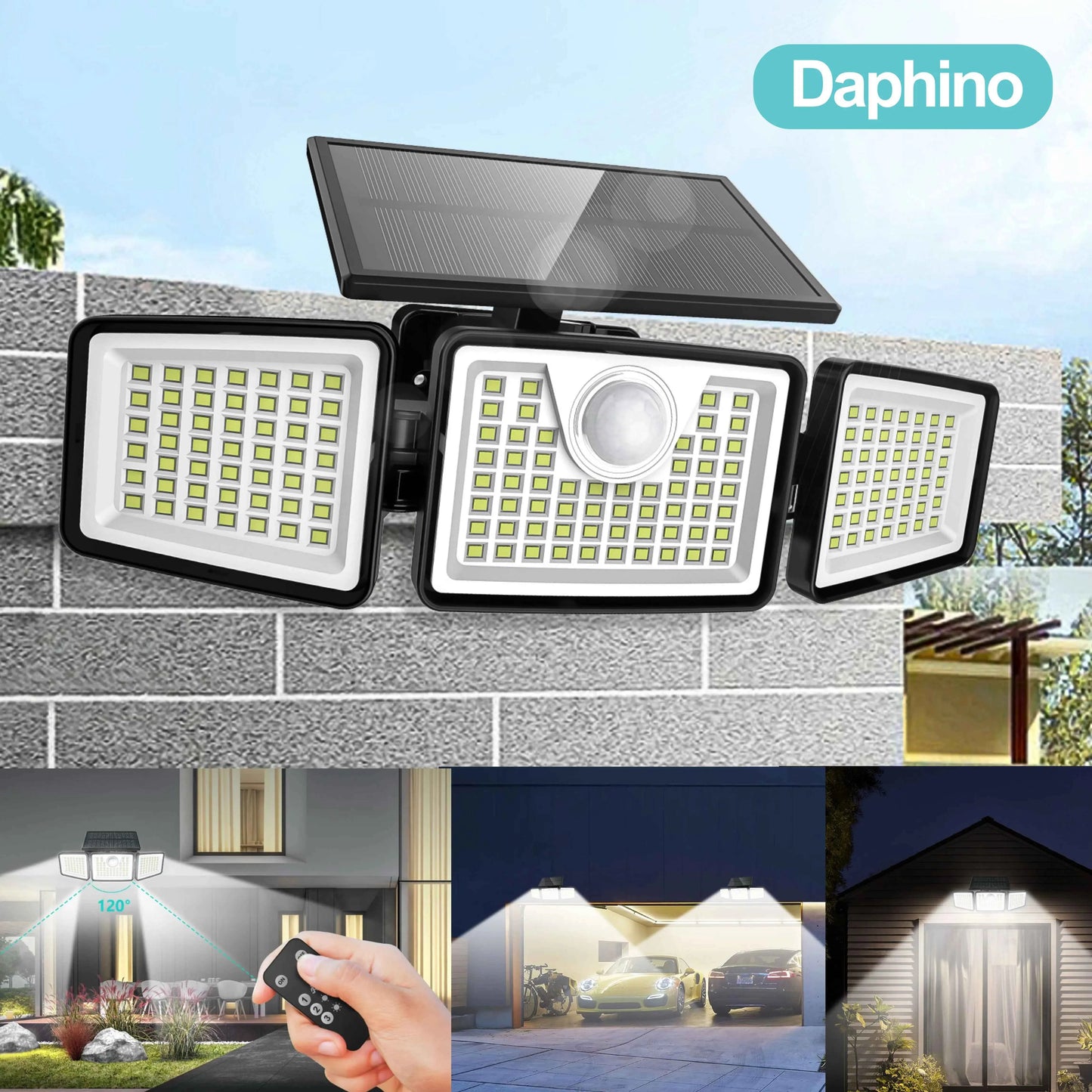 🌙 2500LM Solar Lights | Motion Sensor Outdoor Security Lighting