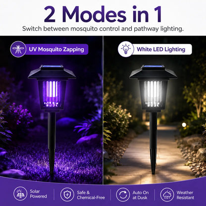 🦟 Solar Mosquito Zapper Light | Outdoor UV Insect Killer Lamp