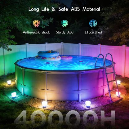 💥Limited Time 49% OFF🌈 Solar Floating Pool Lights | RGB Remote Control