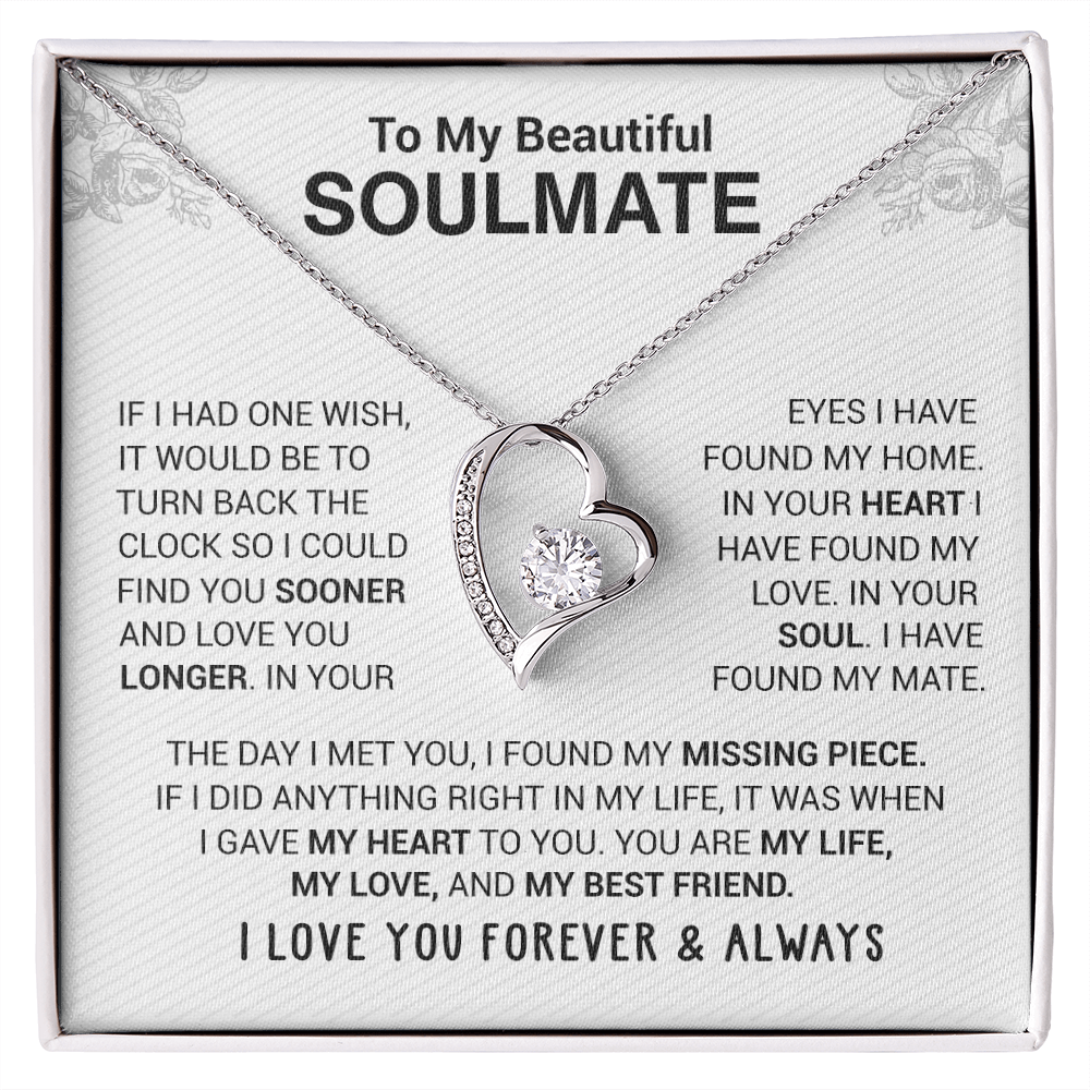 💖 To My Beautiful Soulmate Necklace | Gift for Your Loved One