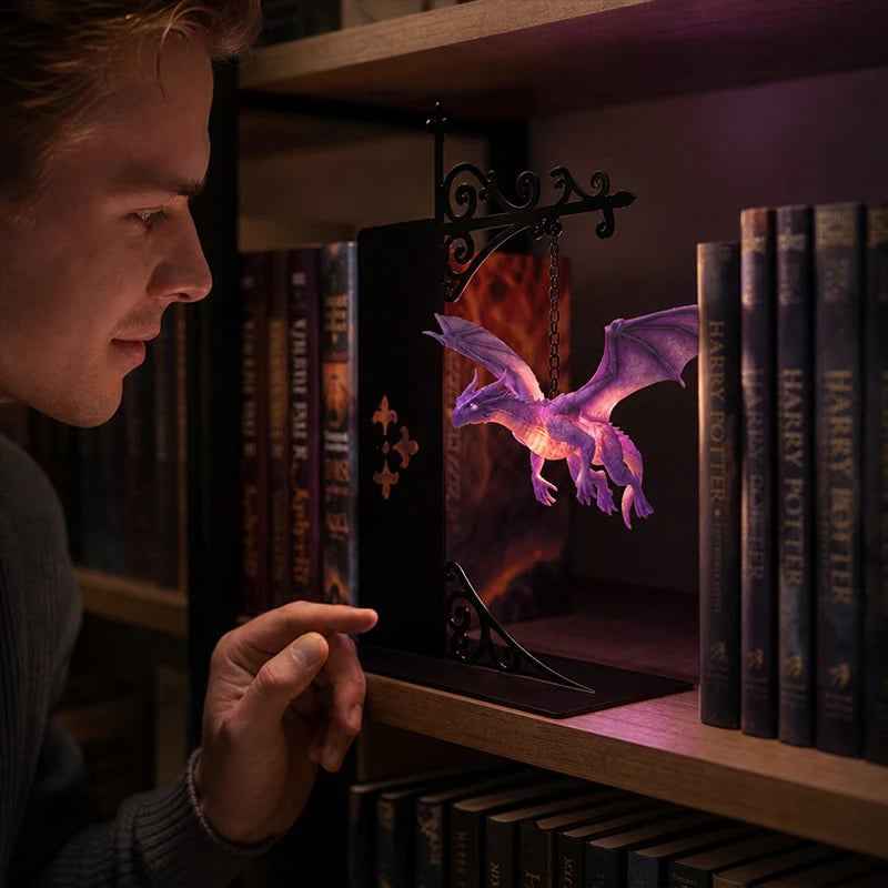 Last Day 48% OFF🎁🔥Dragon Bookshelf Lamp - Enchanting Floating Dragon Night Light🐉