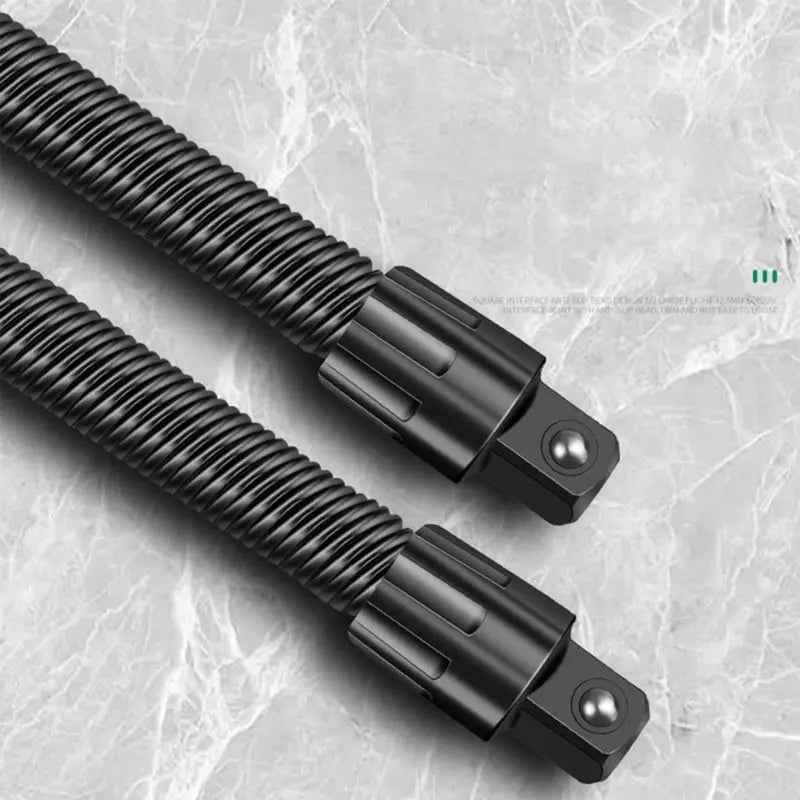 Flexible torque extension rod 360 articulation for hard to reach bolts