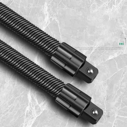 Flexible torque extension rod 360 articulation for hard to reach bolts
