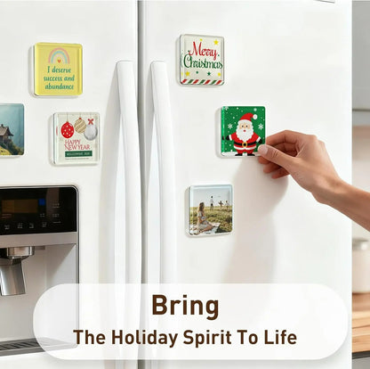 🔥Last Day 50% OFF😲|🎞✂10 Pack  2" x 2" Clear Acrylic DIY Fridge Magnet Set with Adhesive Backing 📷️