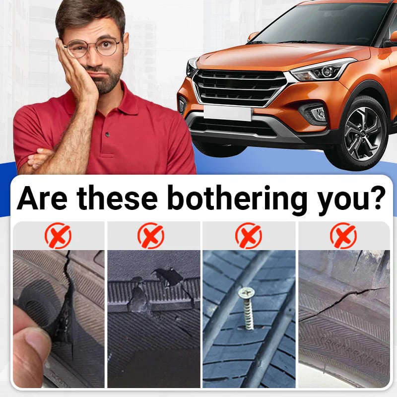 🚗Weather-Resistant💧 Waterproof Flexible Tire Repair Adhesive