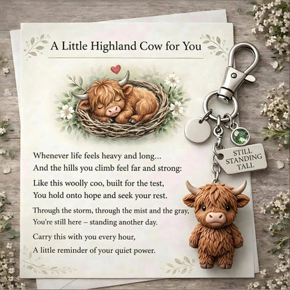🔥Last Day 50% OFF🔥|🐮A Little Highland Cow For You Keychain: Your Daily Reminder of Quiet Strength🐄