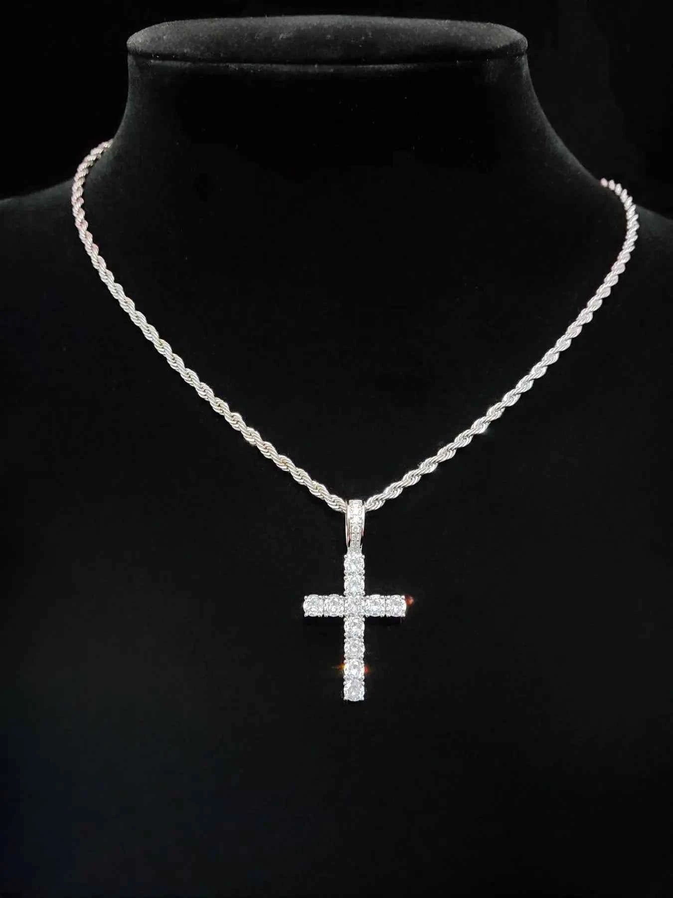 💎 Cross Twist Chain Pendant Necklace | Trendy Hip Hop Style