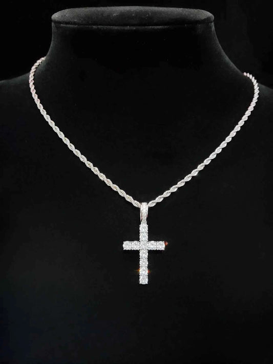 💎 Cross Twist Chain Pendant Necklace | Trendy Hip Hop Style