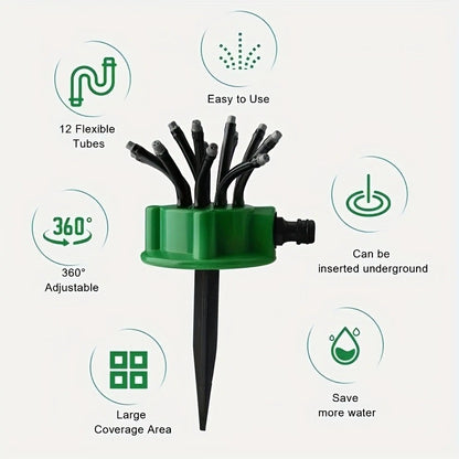 360° Coverage Precision Garden Irrigation Sprinkler
