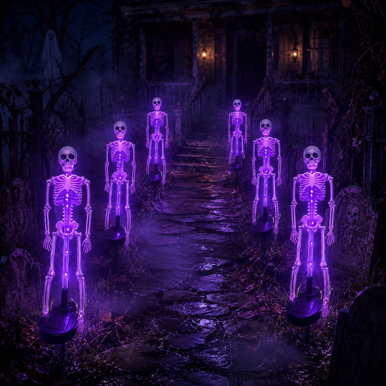 Turn Your Yard Into A Spooky Skull Path 💀🌙 Halloween Solar Garden Lights