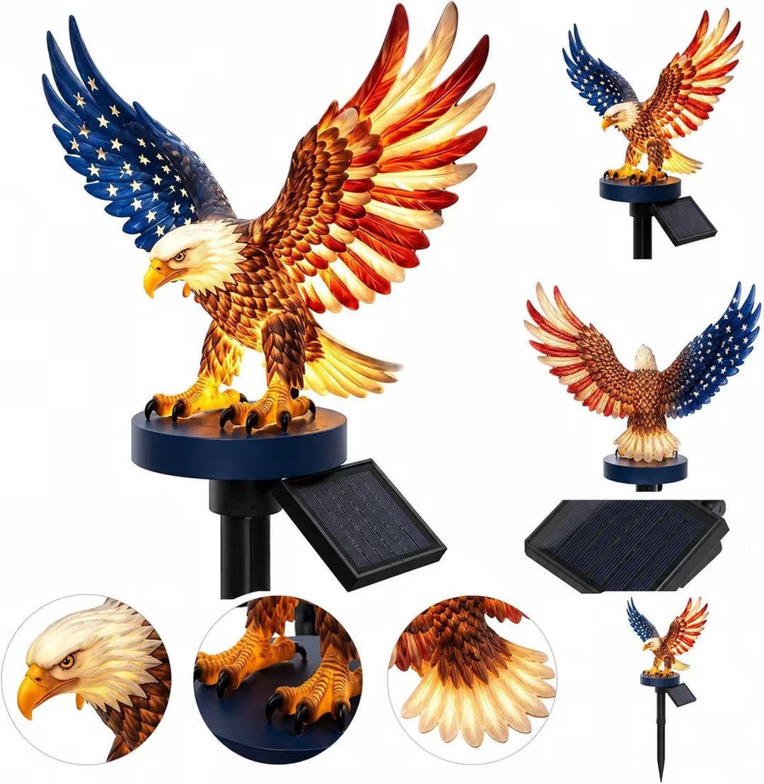 🦅 Personalized Solar Eagle Garden Light