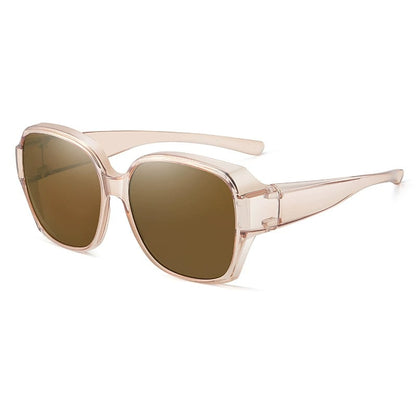 🎉BUY 1 GET 1 FREE 😎 Wraparound Cat-Eye Over Glasses Sunglasses – Full-Cover UV400 Shield Shades for Daylong Comfort 🕶️