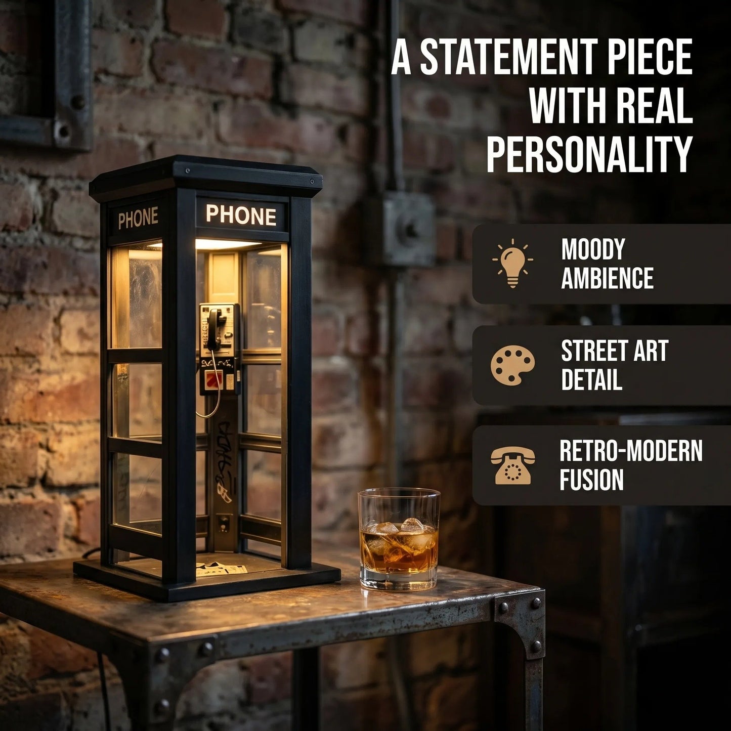 🔥Hot Sale 50% OFF✨Vintage Phone Booth Ambient Lamp🎇