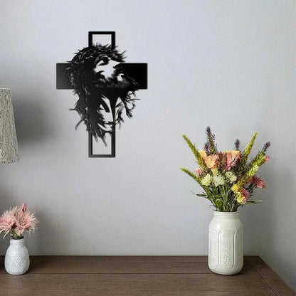 ✝️ Christian Cross Metal Wall Decor | Laser Cut Hanging Art