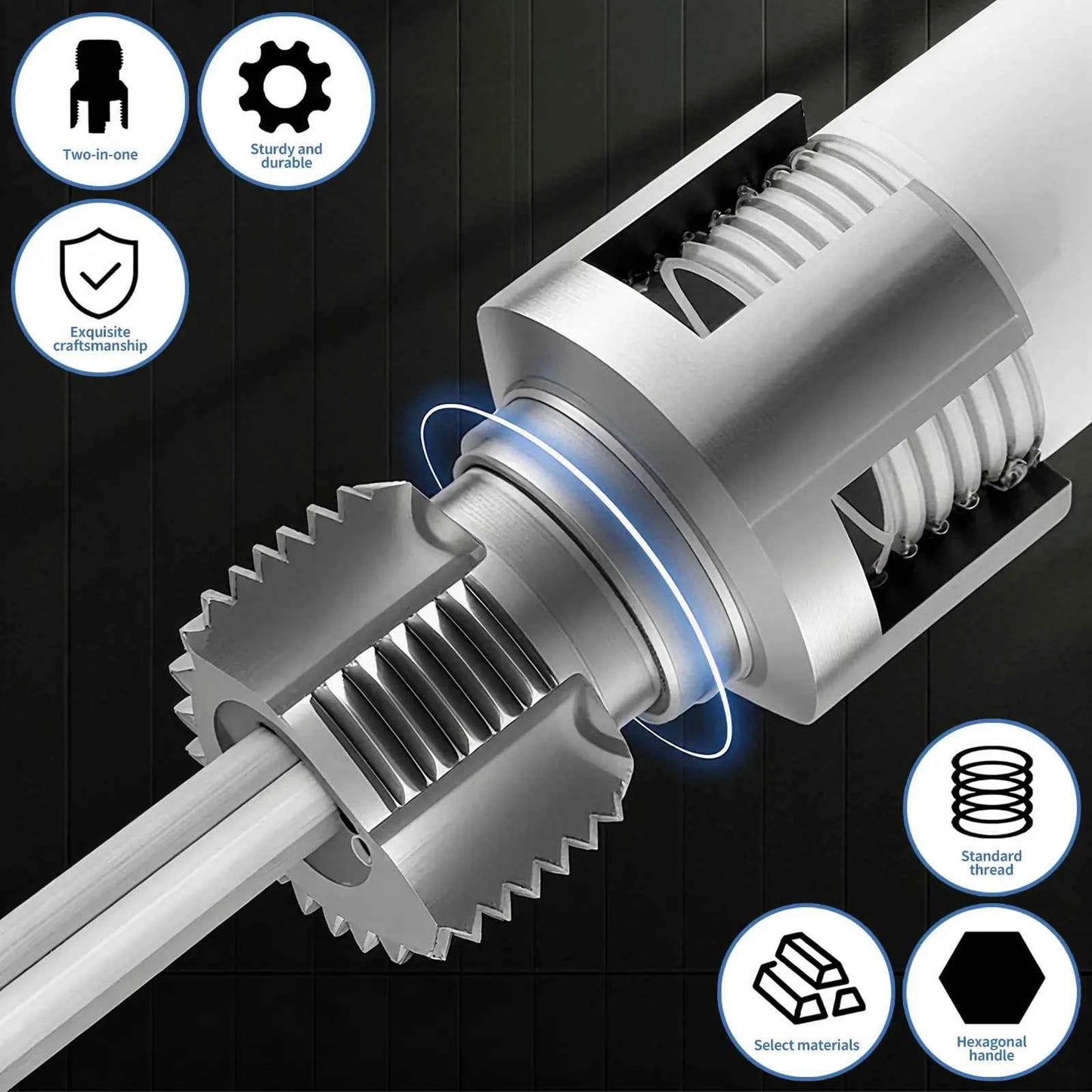 Pipe Tapping and Threading Tool Dual-Specification Compatible