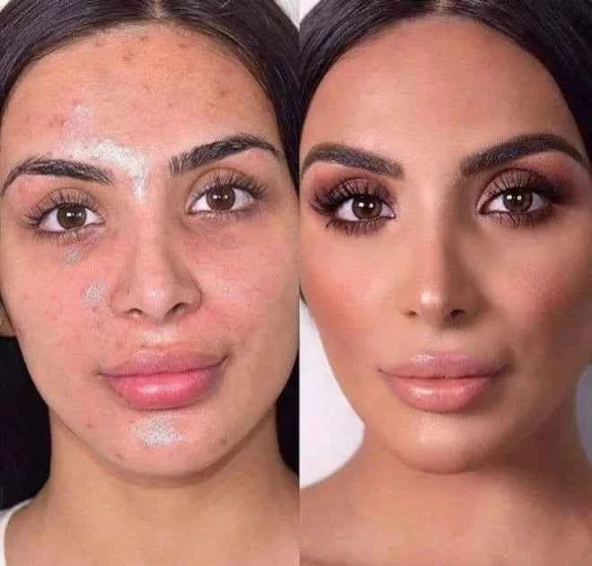 Dual-Ended Foundation Stick Concealer & Contour 2 in 1 Waterproof Long Lasting Portable Face Makeup for All Skin Types