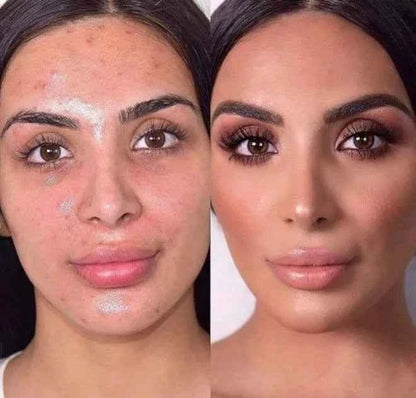 Dual-Ended Foundation Stick Concealer & Contour 2 in 1 Waterproof Long Lasting Portable Face Makeup for All Skin Types