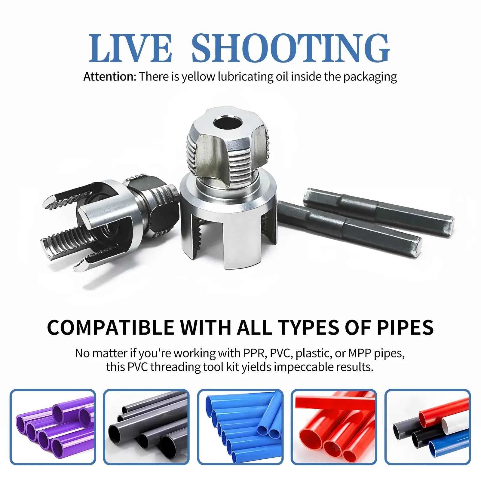 Pipe Tapping and Threading Tool Dual-Specification Compatible