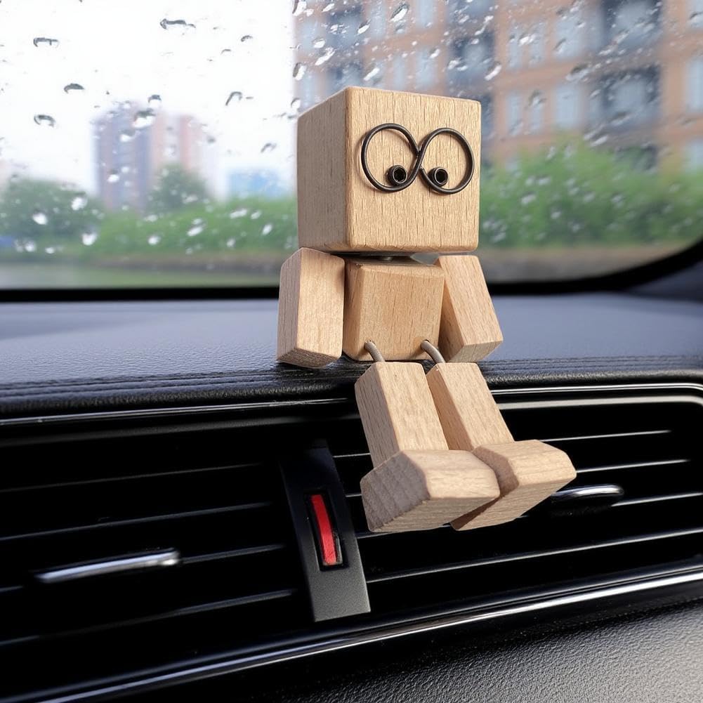 🔥Last Day 50% OFF - Shaking Feet Wooden Doll - Sways with 12 Pcs Magnetic Expressions