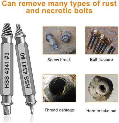 🔥🛠️ Stripped Broken Screw Remover, 🔩6 Counts Set Easy Out Bolt Extractor