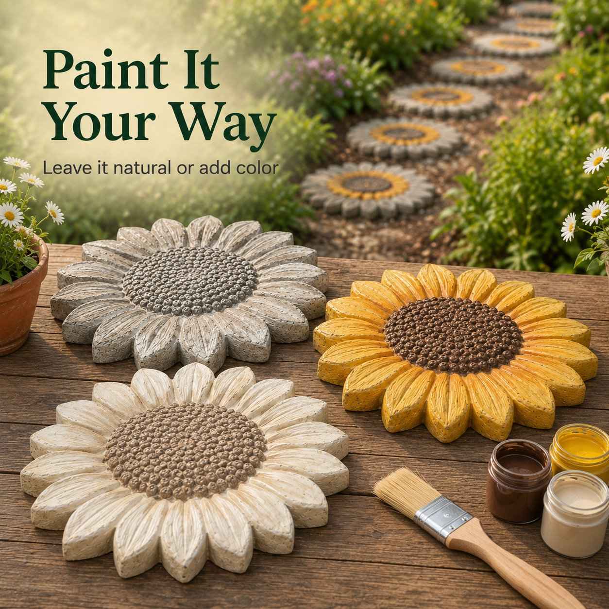 💥 LAST DAY 50% OFF - 🌻 Reusable Sunflower Stepping Stone Mold