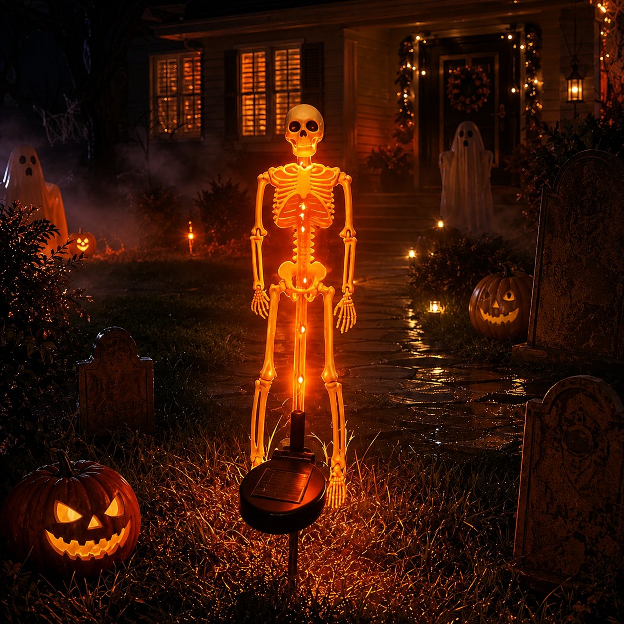 Turn Your Yard Into A Spooky Skull Path 💀🌙 Halloween Solar Garden Lights