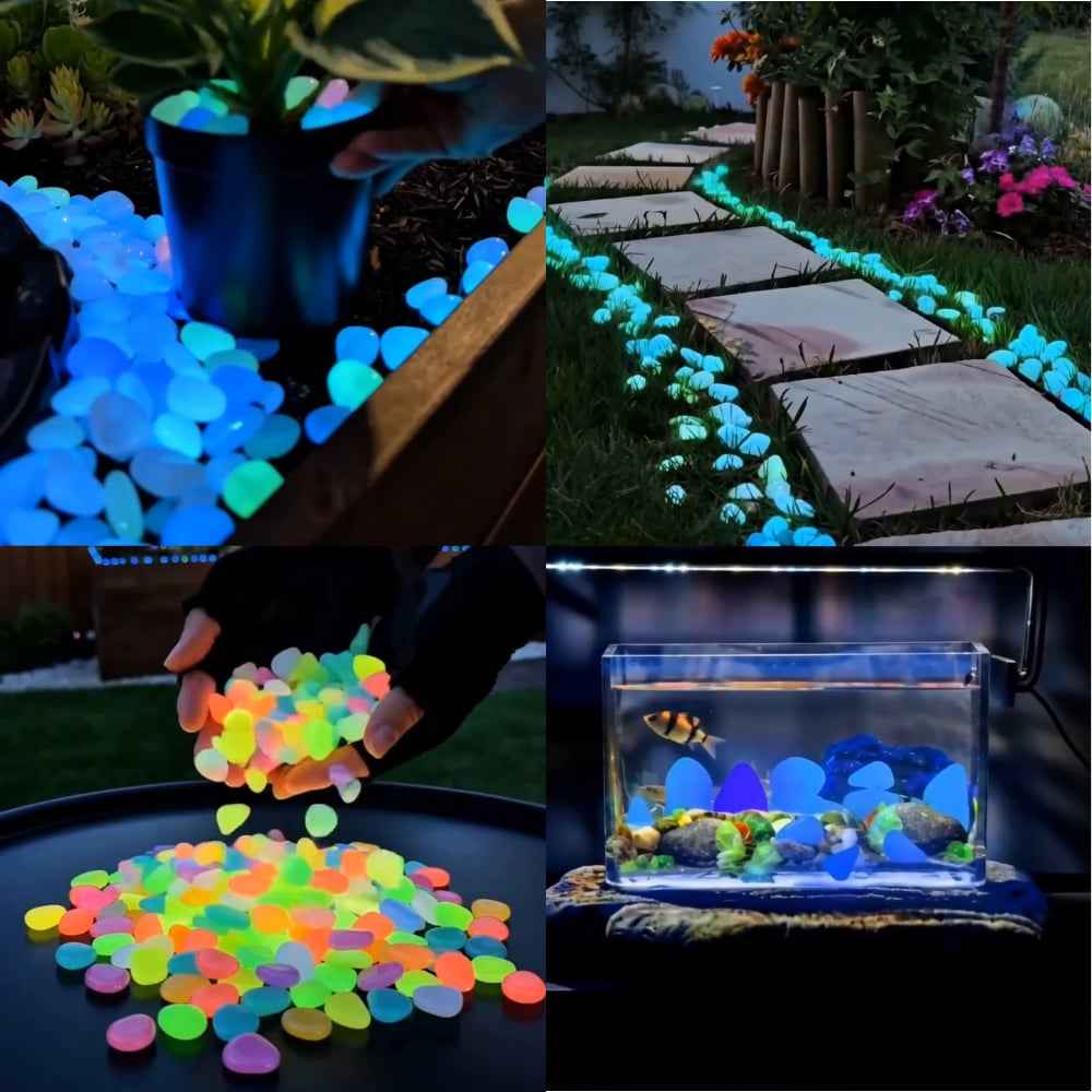 💥LAST DAY SALE 49%OFF💥🌈Colorful Glow-in-the-Dark Garden Stones