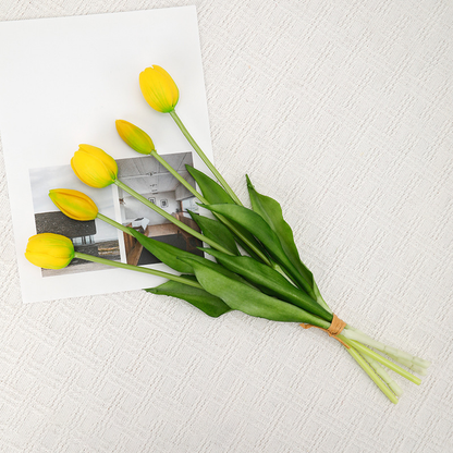 Last Day Promotion! 🔥Outdoor/Indoor UV Resistant & Waterproof Faux Tulip Bouquet 10Pcs Artificial Flower Decor ✅