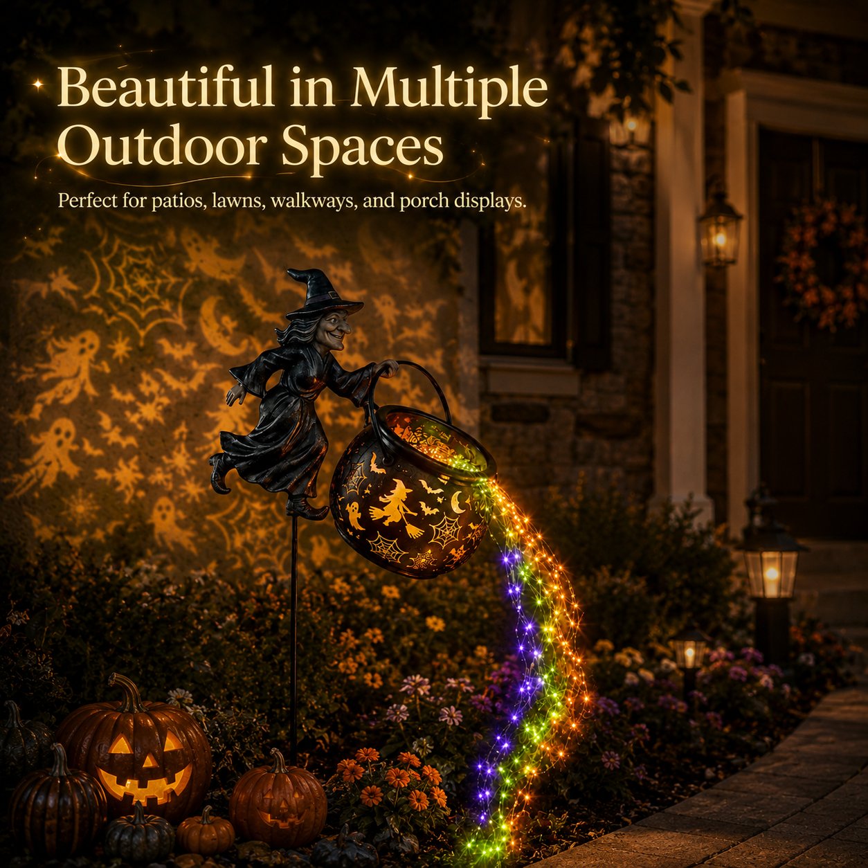 🧙‍♀️ Magical Witch Cauldron Garden Light 🎃 The Halloween Decoration Everyone Loves
