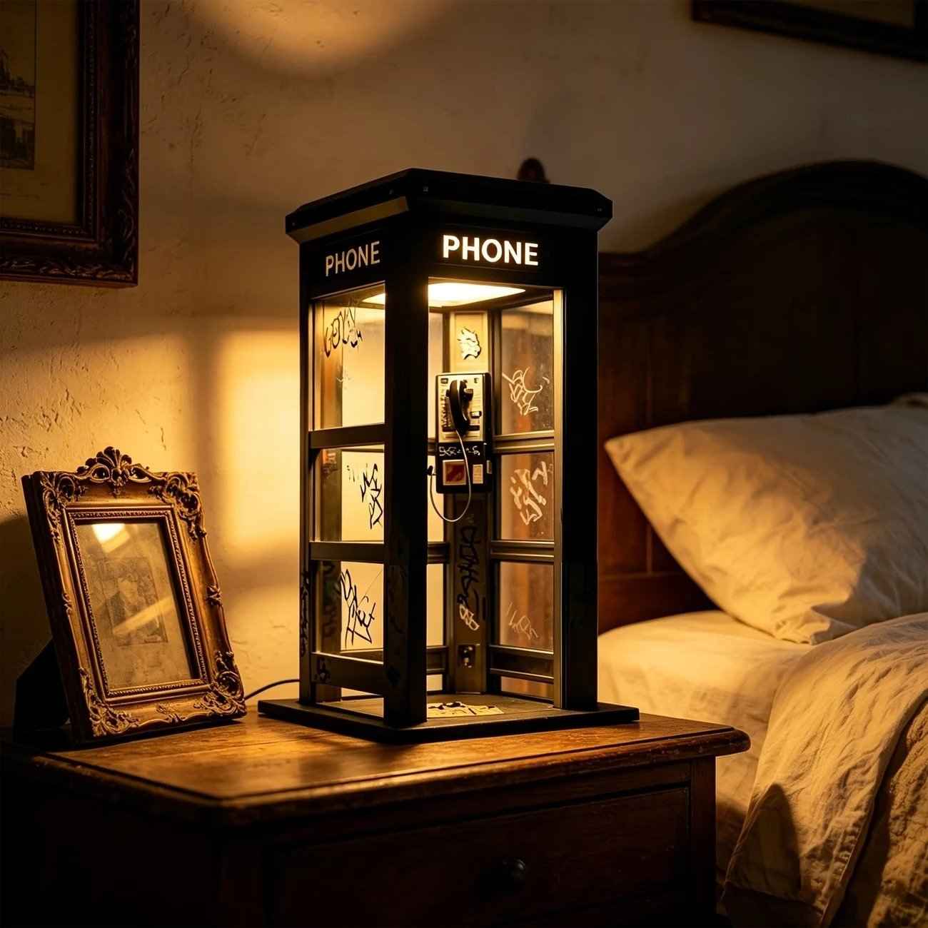 🔥Hot Sale 50% OFF✨Vintage Phone Booth Ambient Lamp🎇