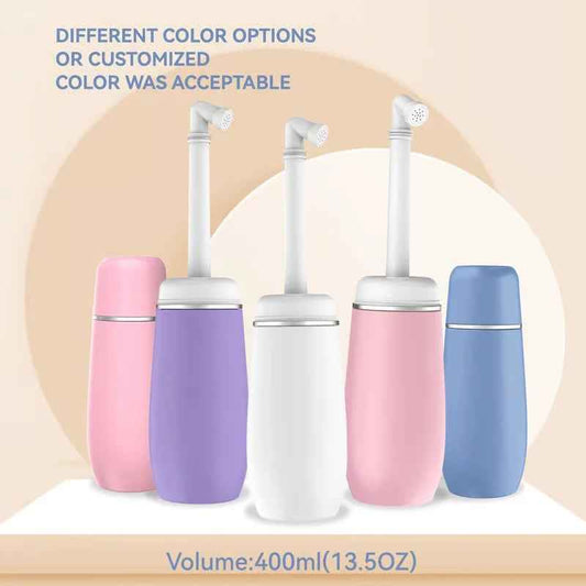 💧 Portable Bidet with Extendable Retractable Nozzle 🧼 – Perfect for Wudu & Daily Hygiene, 13.5 oz, Leak-Proof