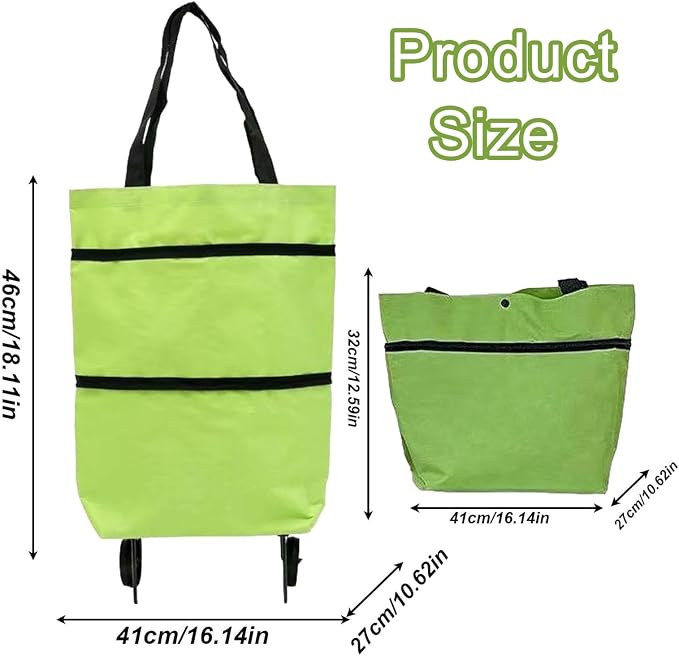 Collapsible rolling shopping bag