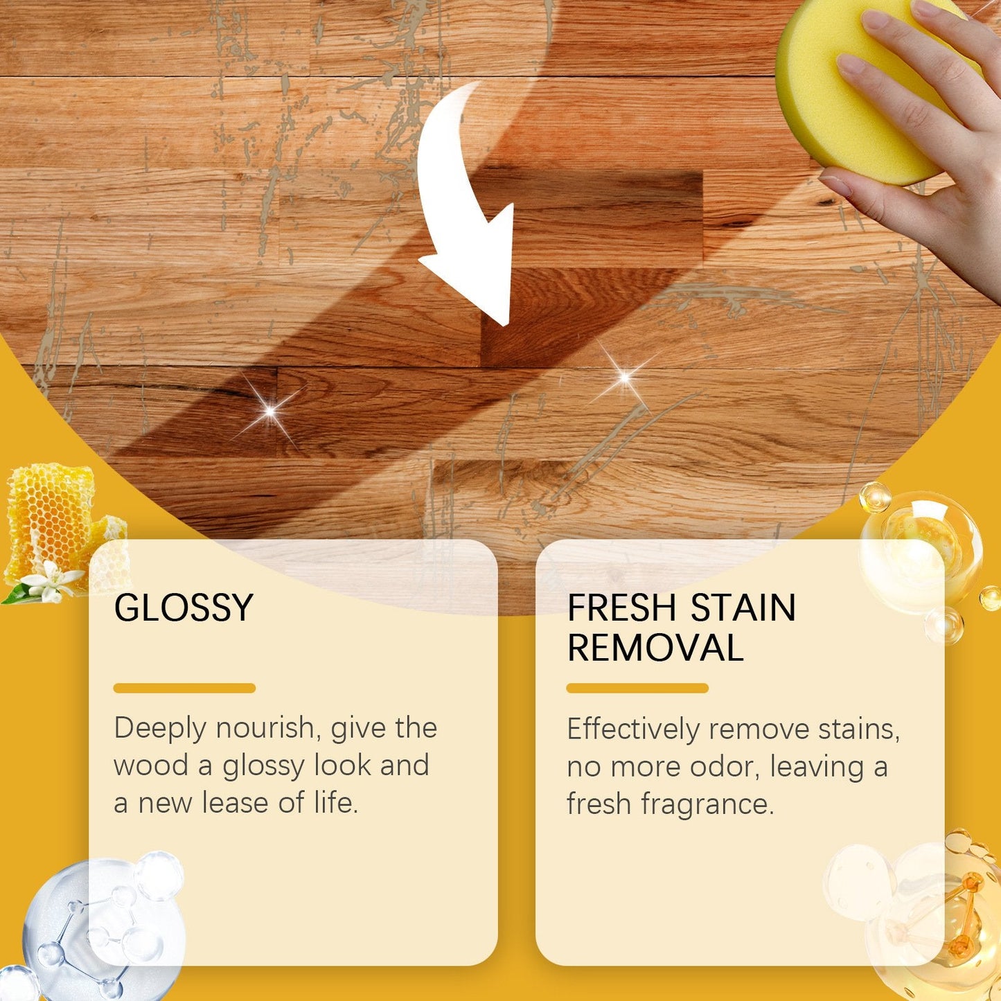 🔥Last Day 50% OFF✨Natural Beeswax Wood Polish Spray-Make Your Floor Clean Again
